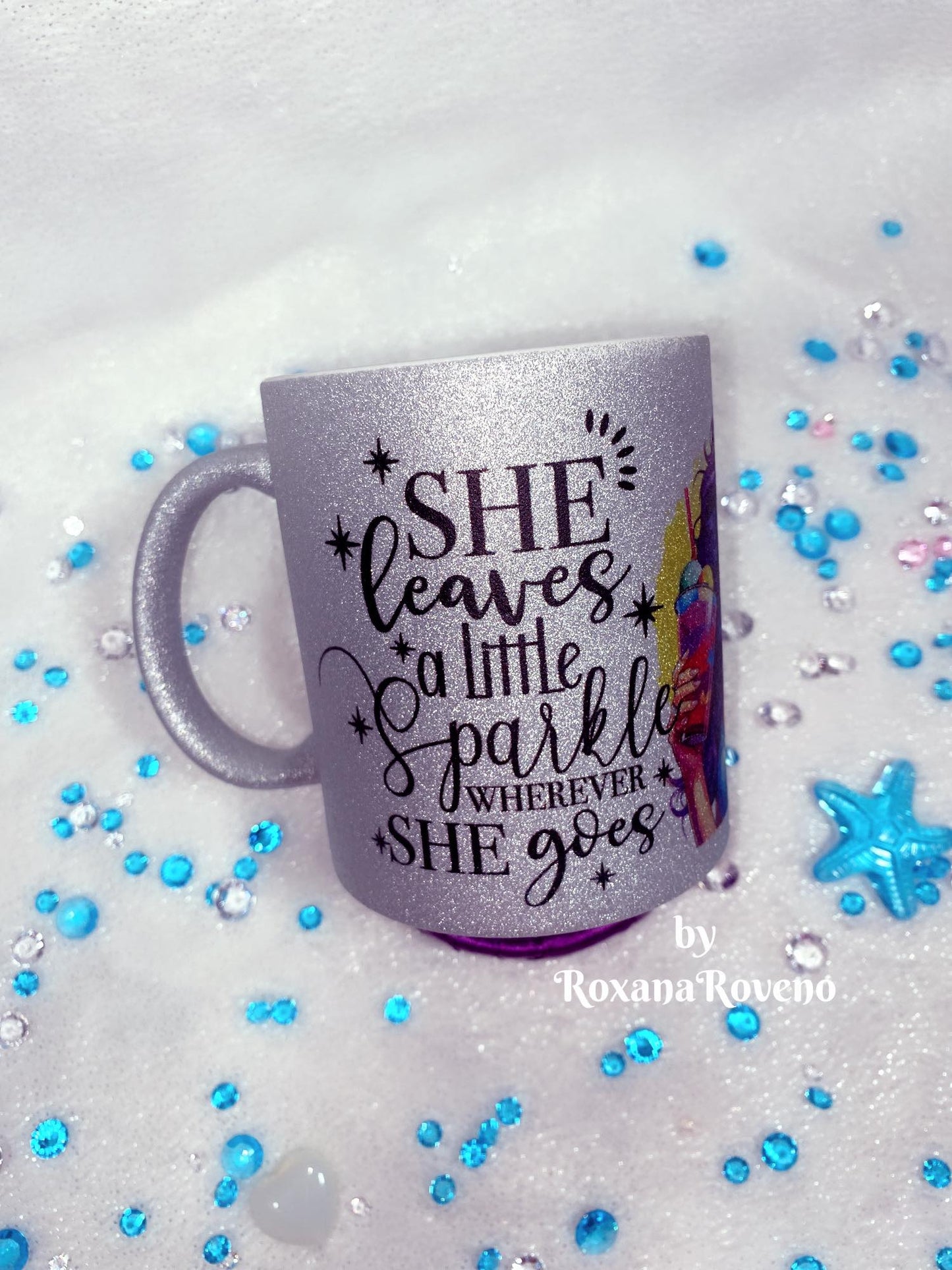 She leaves a little sparkle, 11oz Sparkle Mug