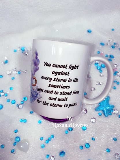 You cannot fight, Ship in storm, 11oz Mug