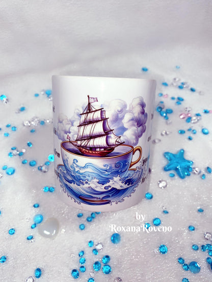 You cannot fight, Ship in storm, 11oz Mug