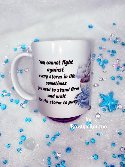 You cannot fight, Ship in storm, 11oz Mug