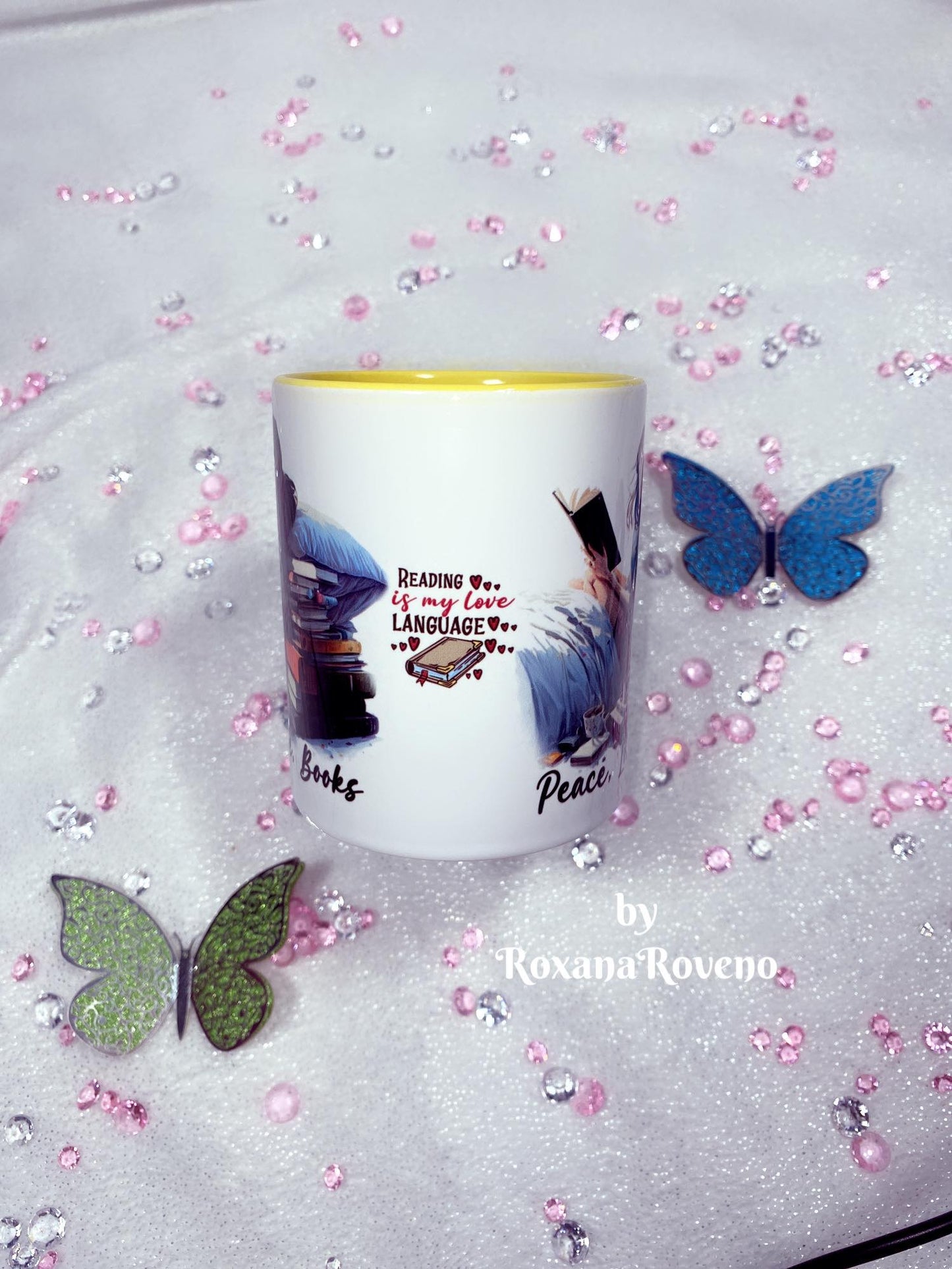 Peace Love Read, 11oz Mug