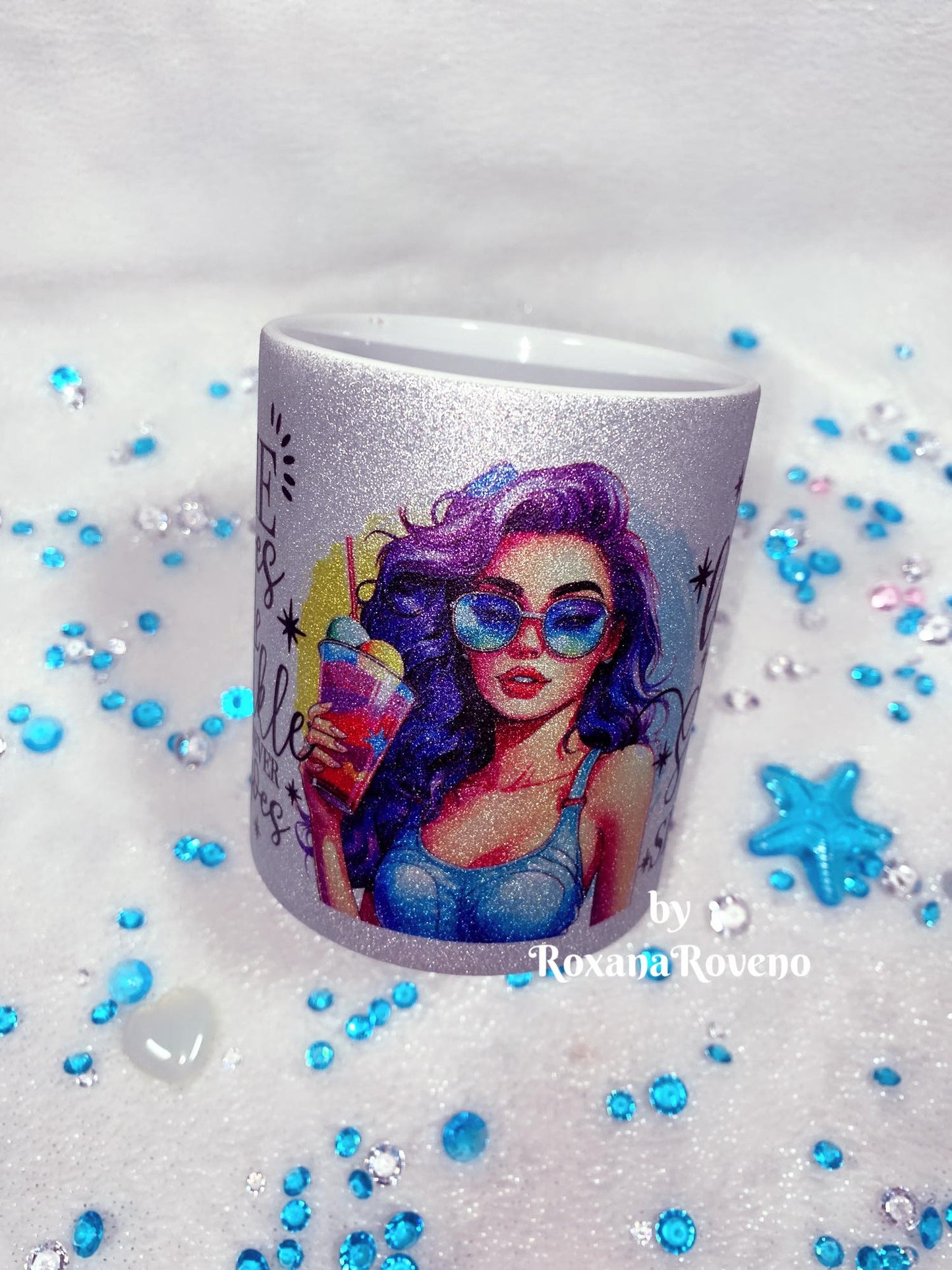 She leaves a little sparkle, 11oz Sparkle Mug