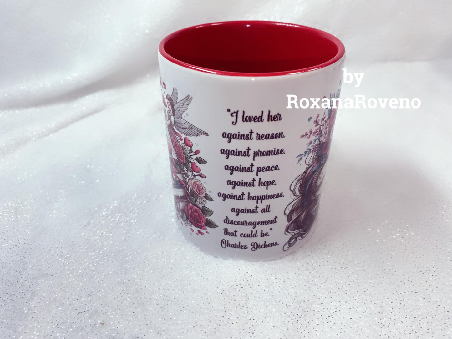 I loved her against reason, Valentine's Day, Book lover 11oz Mug