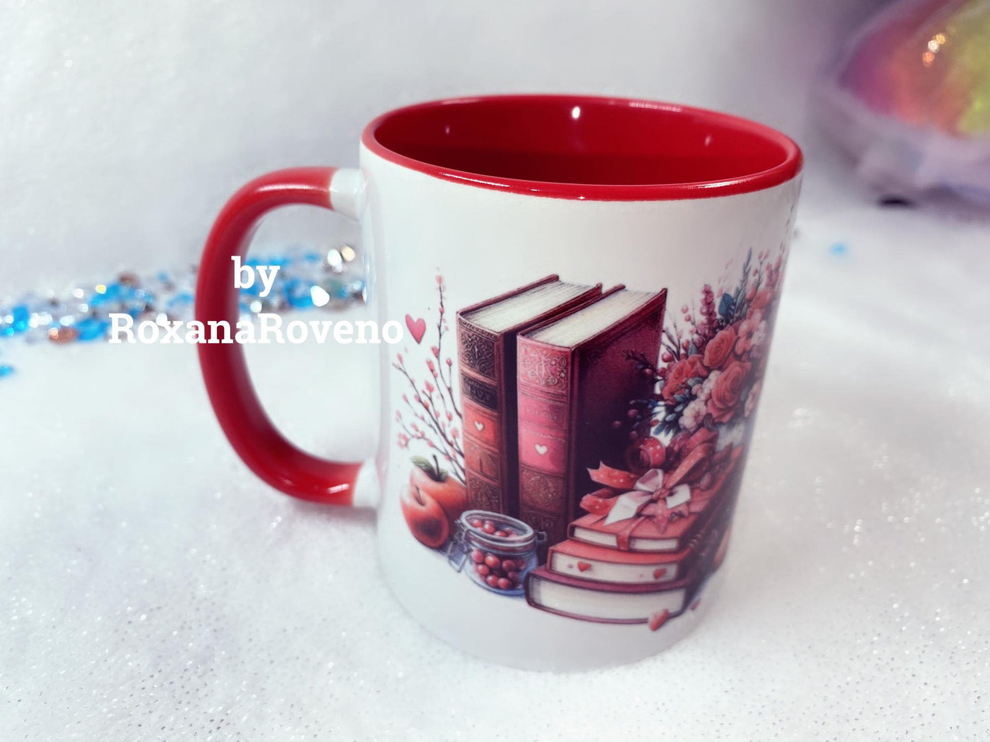 Life is the flower for which LOVE is the honey, Girl reading, Book lover 11oz Mug