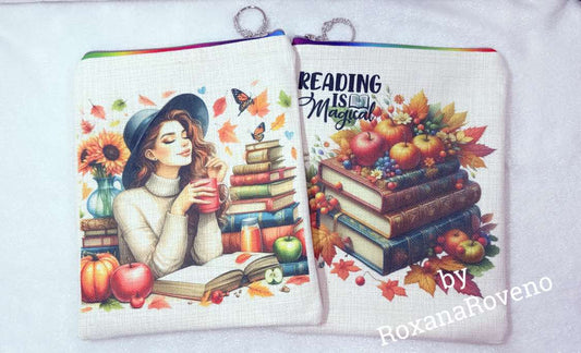 Autumn girl, Reading is magical, Book sleeve