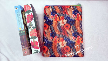 Imitation Embroidery Flower, Waterproof Book Sleeve