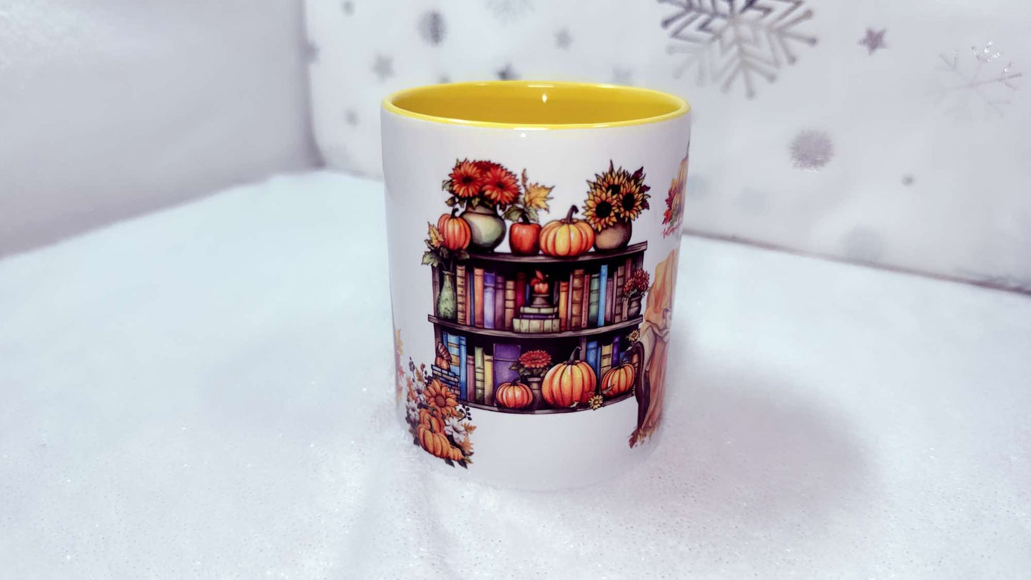 Books, Coffee and pumpkins, 11oz Mug