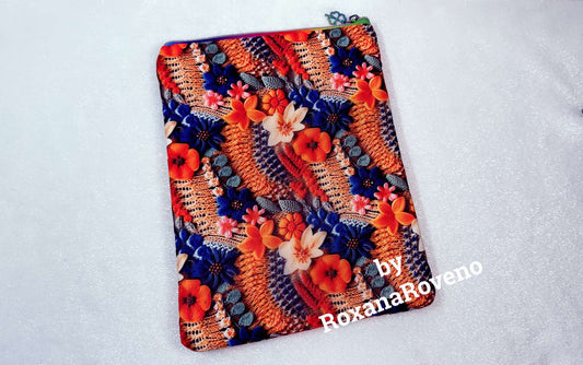 Imitation Embroidery Flower, Waterproof Book Sleeve