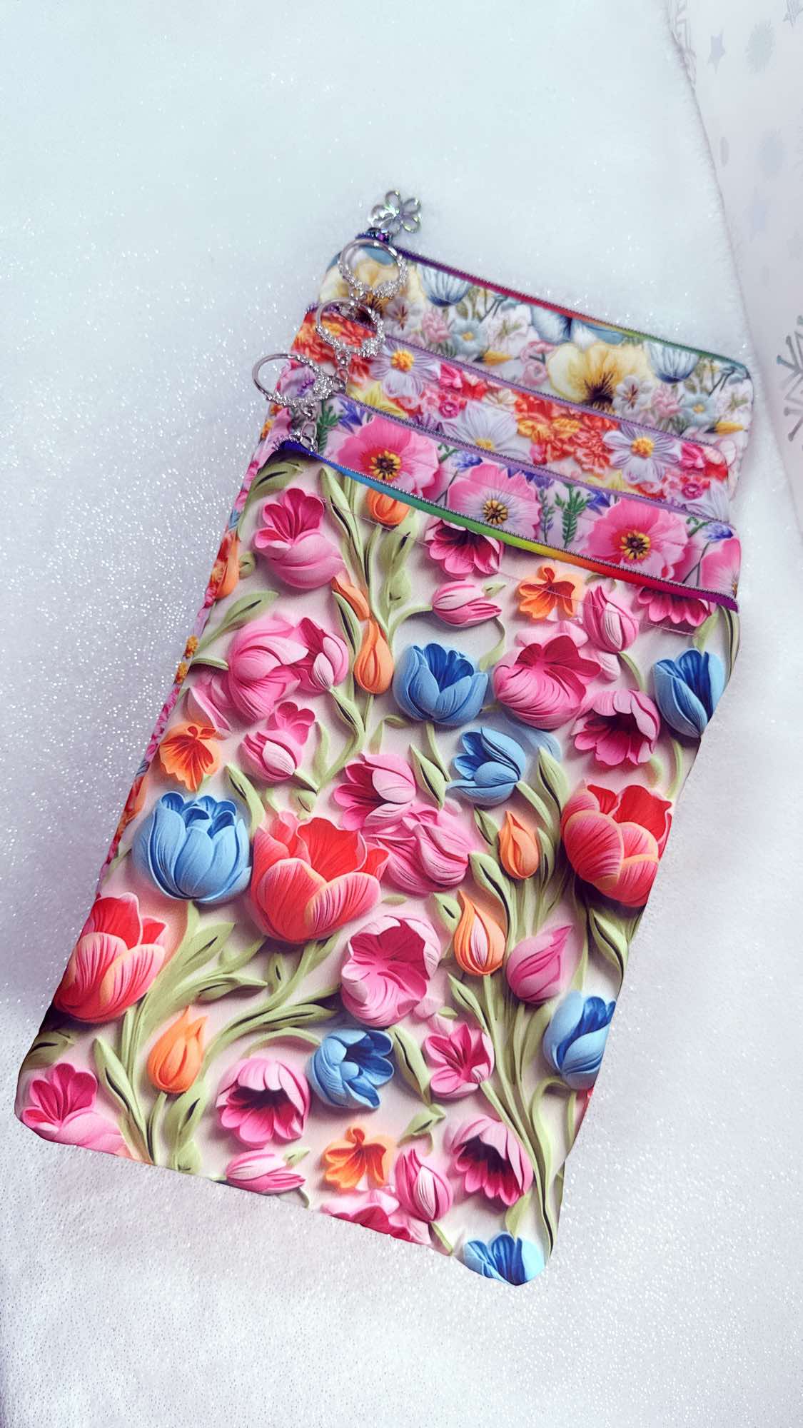 Multicolored Tulips, Waterproof Book Sleeve