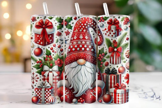 Gnome Christmas Tumbler 20oz